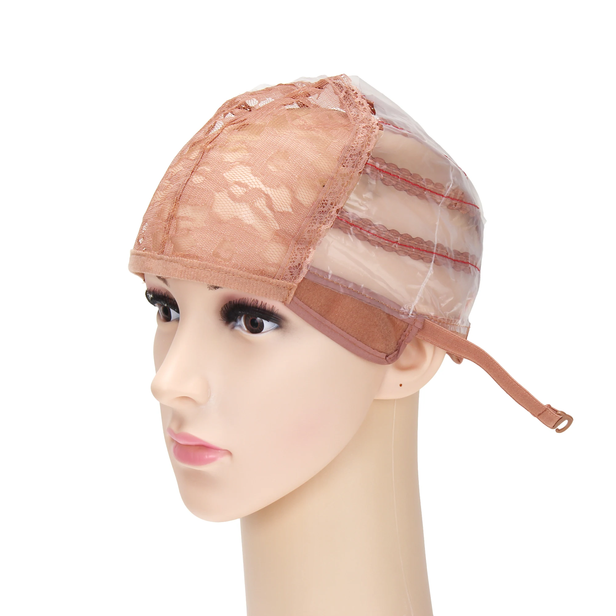 Fast Drop Shipping New Wig Cap Making Wigs Straps Breathable Mesh Weaving Adjustable Cap 3 Styles Gorra De Red De Peluca images - 6