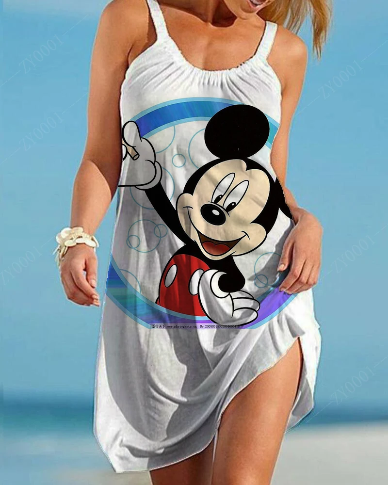 Disney Plus Size Dresses Summer 2022 Woman Women's Clothing Large Size Dress Woman 5xl 6xl 7xl 8xl Chic Elegant Female 4xl Midi