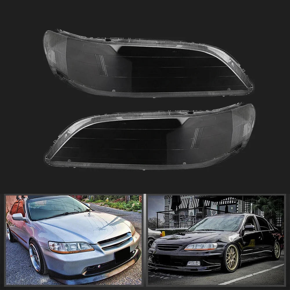 

For Honda Accord 1998-2002 Left & Right Car Headlight Lens Cover Headlight Shade Shell Auto Light Cover Pair