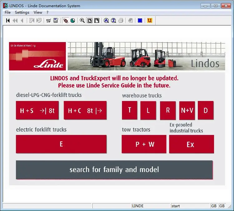 Linde forklift LINDOS Truck spare part catalog software