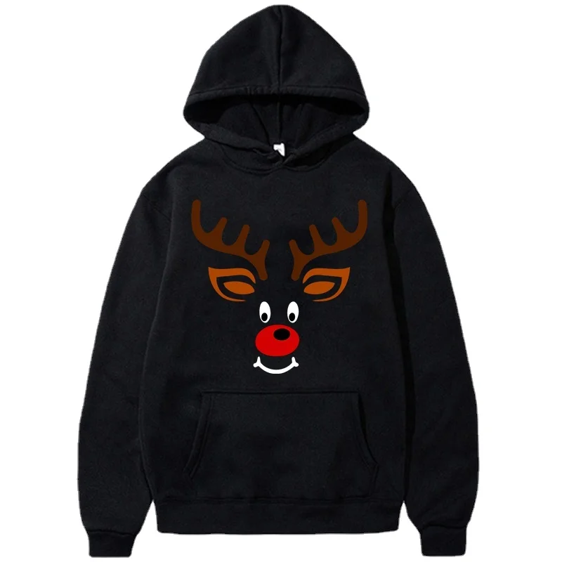 

Funny Christmas Reindeer Printing Hoodies Fashion Women Menautumn Winter Sweatshirtladies Streetwearpullover