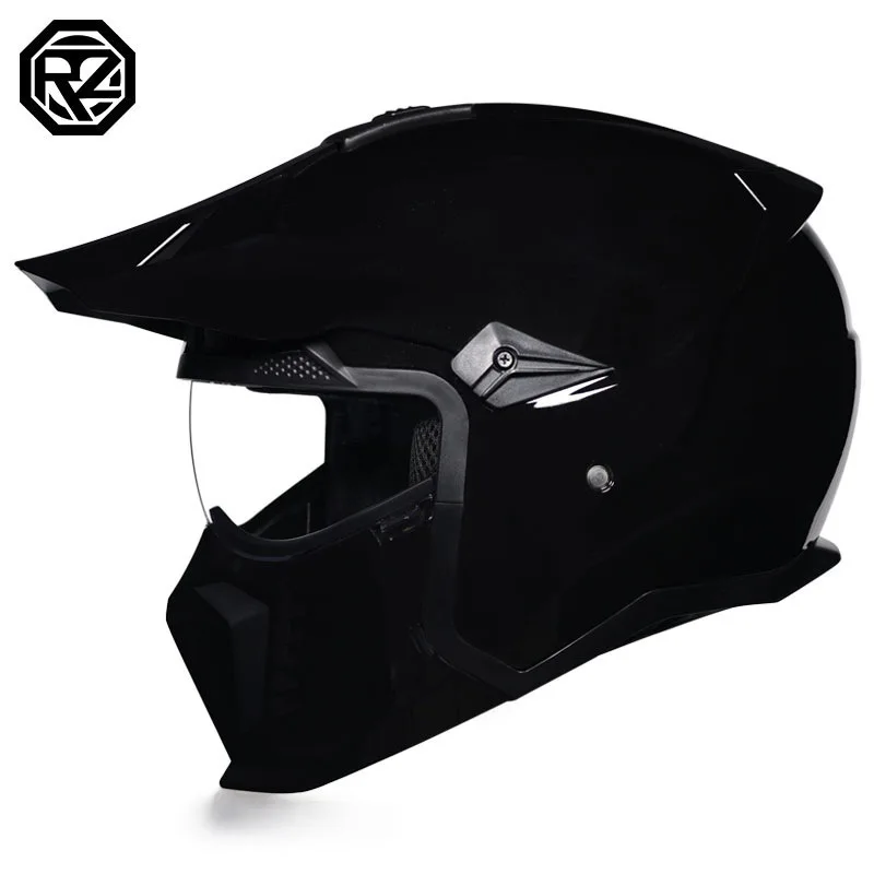 Demolition Combination Helmets ORZ Retro Helmet Motorcycle Full Men Women Summer Locomotive Four Seasons Rally