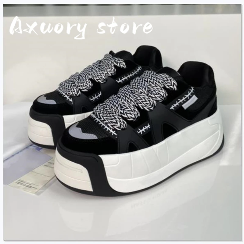 2023 New Women's  Flat Bread Shoes Casual Shoes Spring Autumn Genuine Leather Mesh Splicing Mixed Colors Women's Sports Shoes