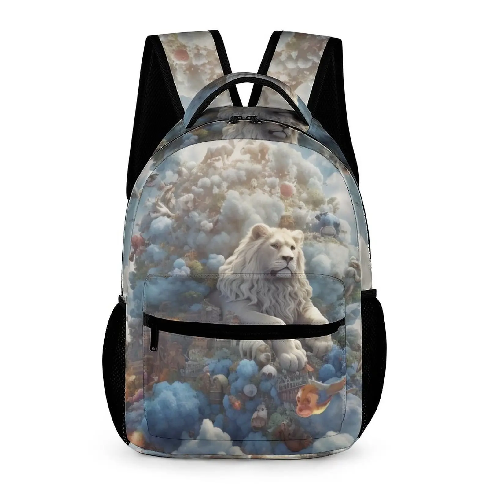 

Lion Backpack Stunning Cinematic 3D Animal Youth Polyester Travel Backpacks Print Kawaii High School Bags Rucksack