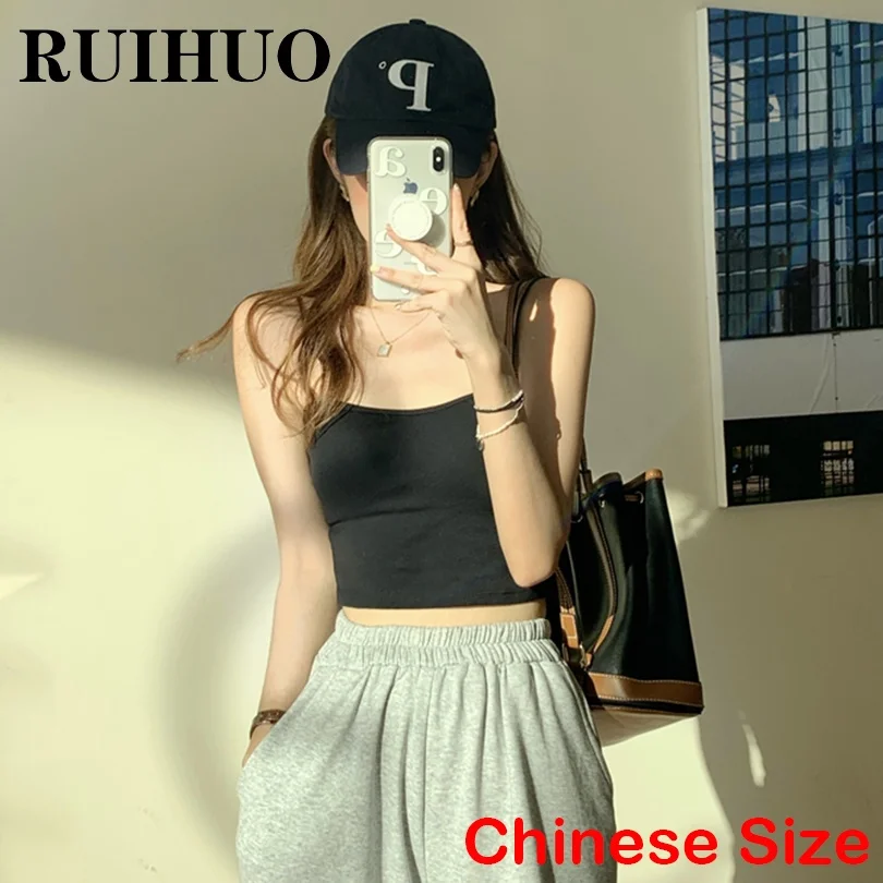 RUIHUO летние майки для сексуальных женщин Топы Одежда 2022 Летняя женская одежда