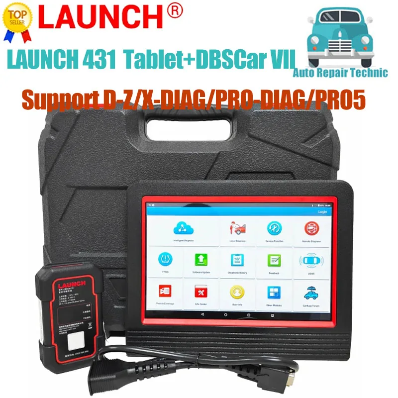 Планшет DBSCar VII DBSCAR 7 + LAUNCH X431 для телефона/X-DIAG/PRO5, Bluetooth-коннектор с поддержкой CANFD, DOIP-протокола PK, DBSCAR, Thinkdiag 2