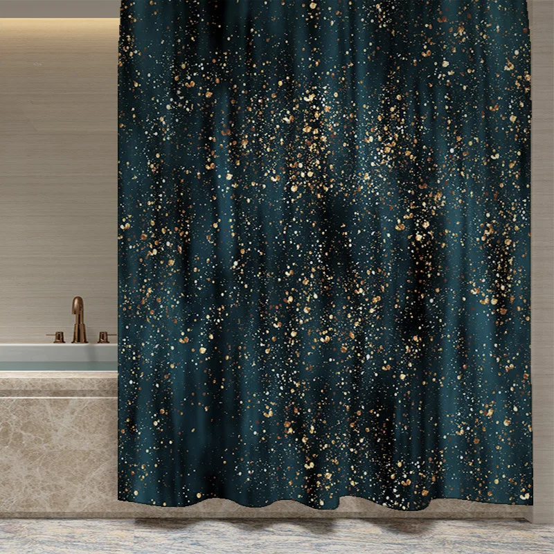 

Western Style Gold Sequins Bath Curtains Bling Bling Waterproof Polyester Shower Cloth 180*180cm Decor Cortinas Para Bano