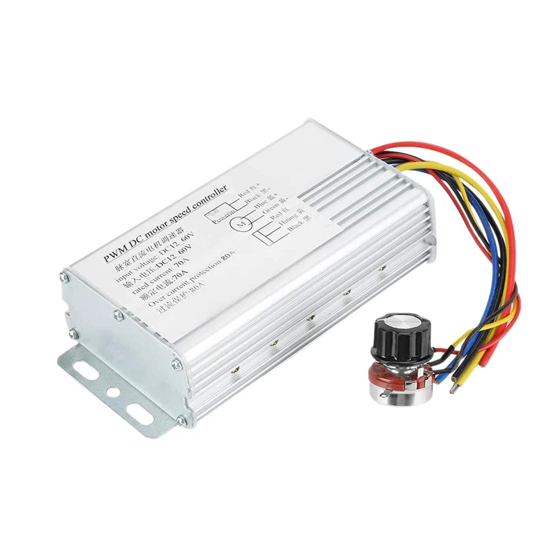 

Hot-12V-60V 70A DC PWM Motor Speed Controller High Power Speed Control Driver Switch