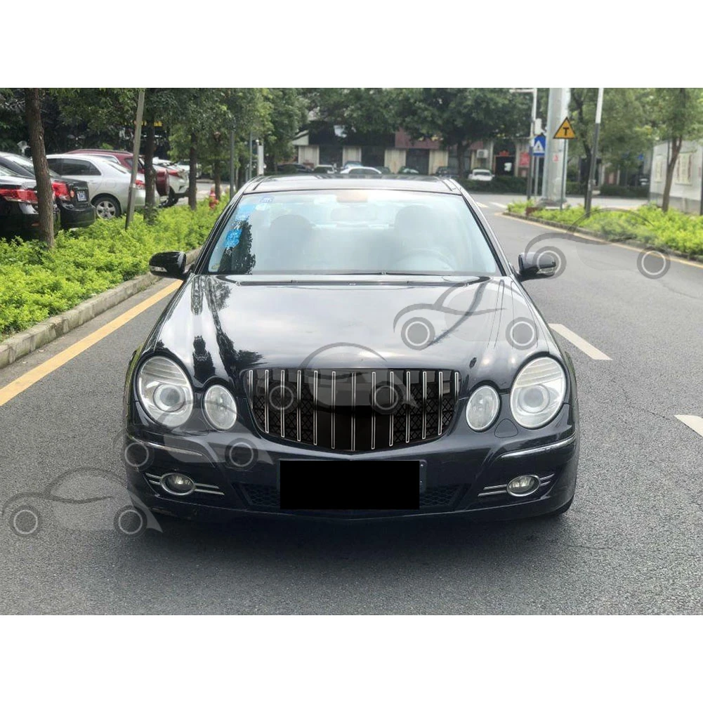 Передняя гонка Facelift решетка GTR стиль решетки для Mercedes-Benz E-Class W211 E200 E240 E320 2007 2008 2009 -