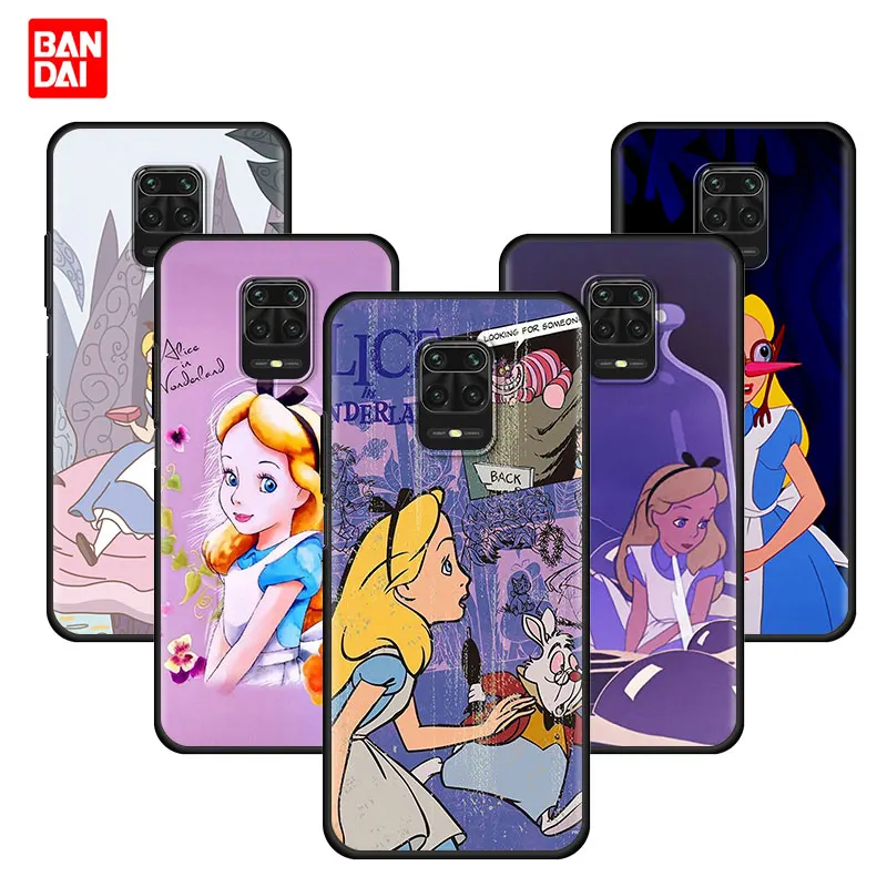 

Cover Case for Xiaomi Redmi Note 7 8 9 9s 10 11 8T 11T Pro Plus 5G 4G Soft Fashion Style Original Alice in Wonderland Anime