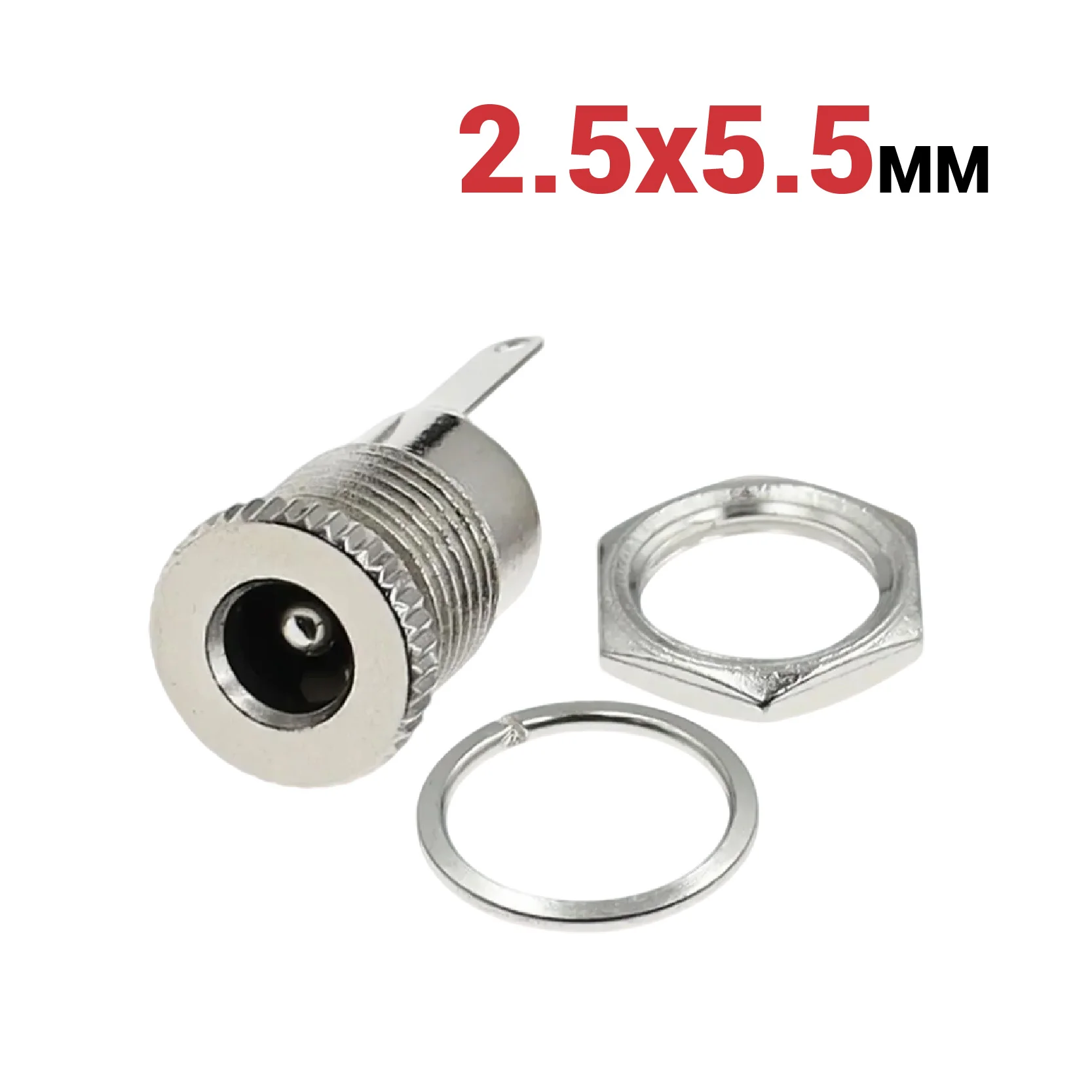 

10 шт. DC-099 разъем питания гнездовой адаптер для монтажа на панели 5,5*2,1 мм 5,5X2,5 мм разъем питания постоянного тока