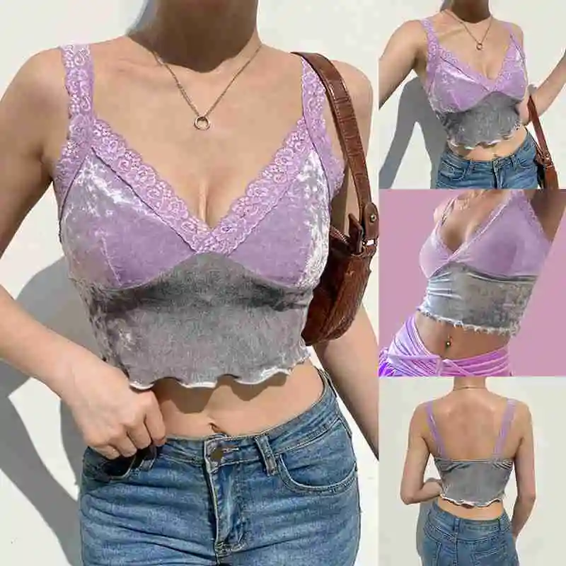 

Бархатный топ в стиле ретро, с V-образным вырезом