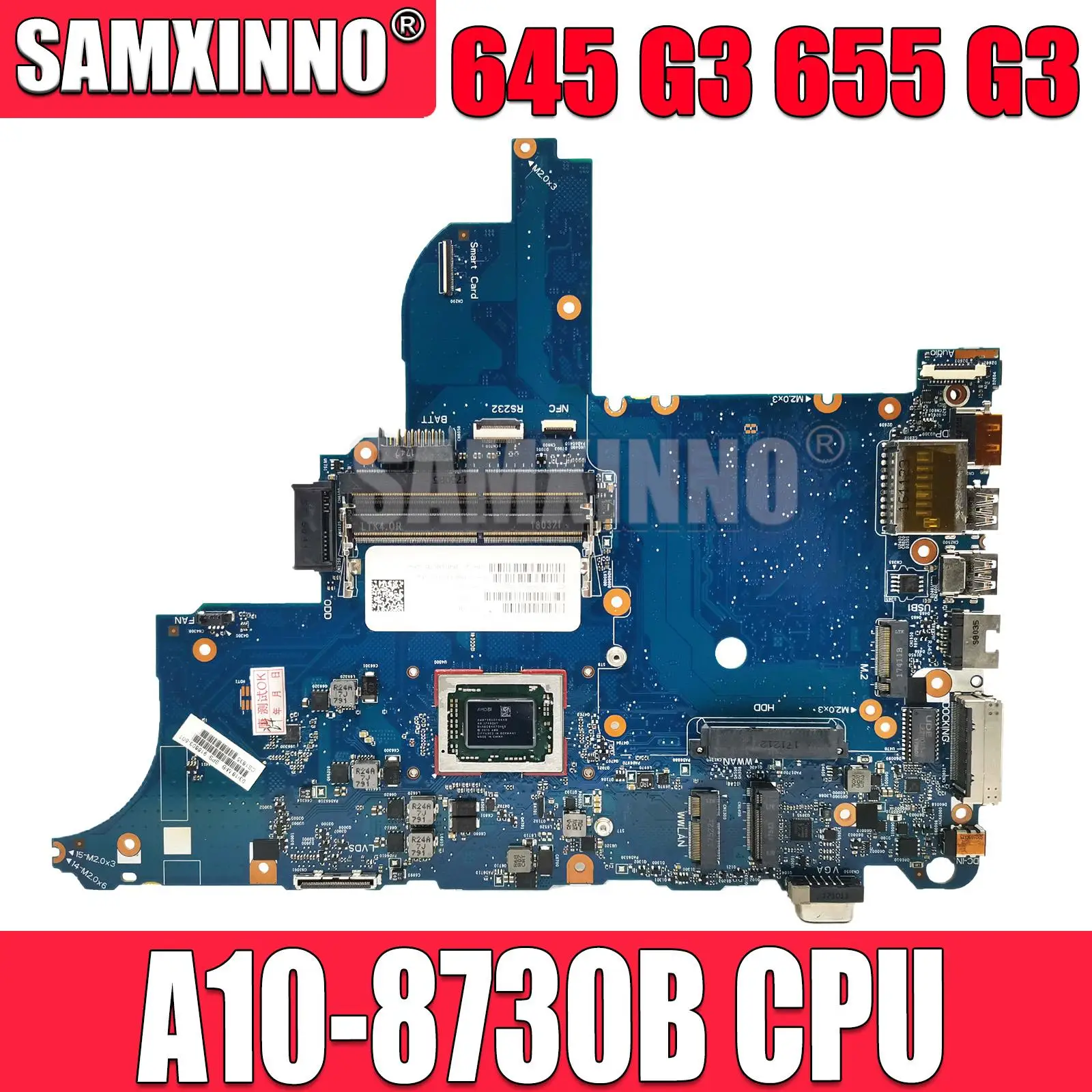 Материнская плата для ноутбука HP 645 G3 655 G3 с CPU A10-8730B 916803-601 916803-001 6050A2840801-MB-A01 100% рабочий