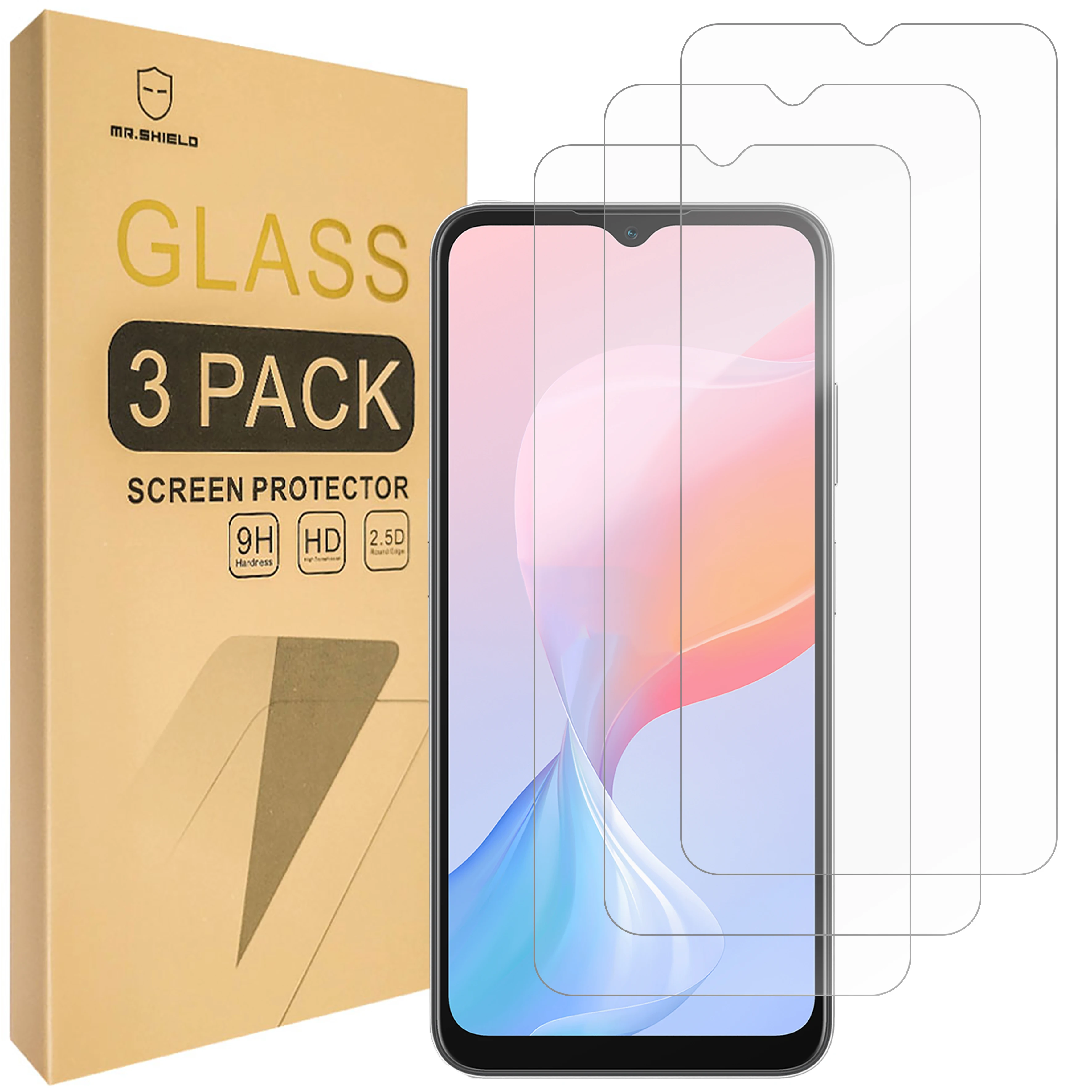 Mr.Shield [3-Pack] Screen Protector For Blackview A85 [Tempered Glass] [Japan Glass with 9H Hardness] Screen Protector