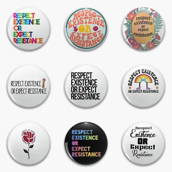 

Existence Or Expect Resistance Soft Button Pin Customizable Lapel Pin Cute Clothes Decor Gift Funny Creative Women Cartoon
