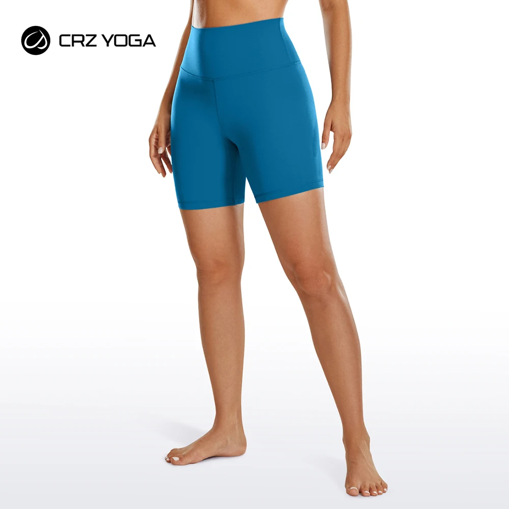 CRZ YOGA CRZ YOGA Womens ButterLuxe Biker Shorts 6 Inches - High Waisted Workout Running Volleyball Athletic Spandex Yoga Shorts