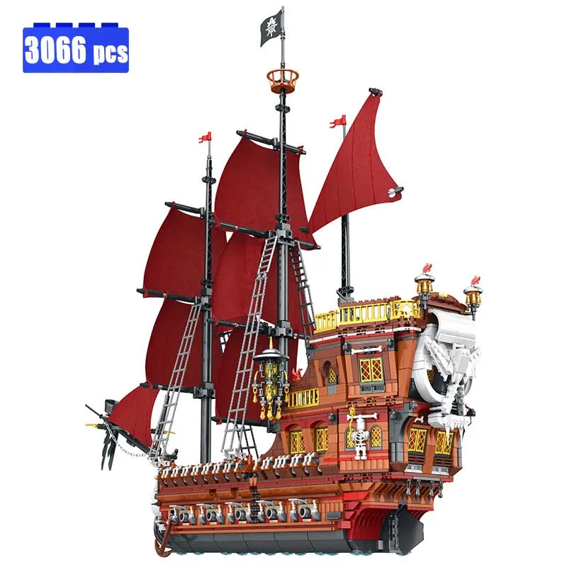 Yaratıcı uzman fikirleri gemisi korsan İntikamı gemi modeli montaj yapı taşları tuğla çocuk oyuncak tatil doğum günü hediyesi seti