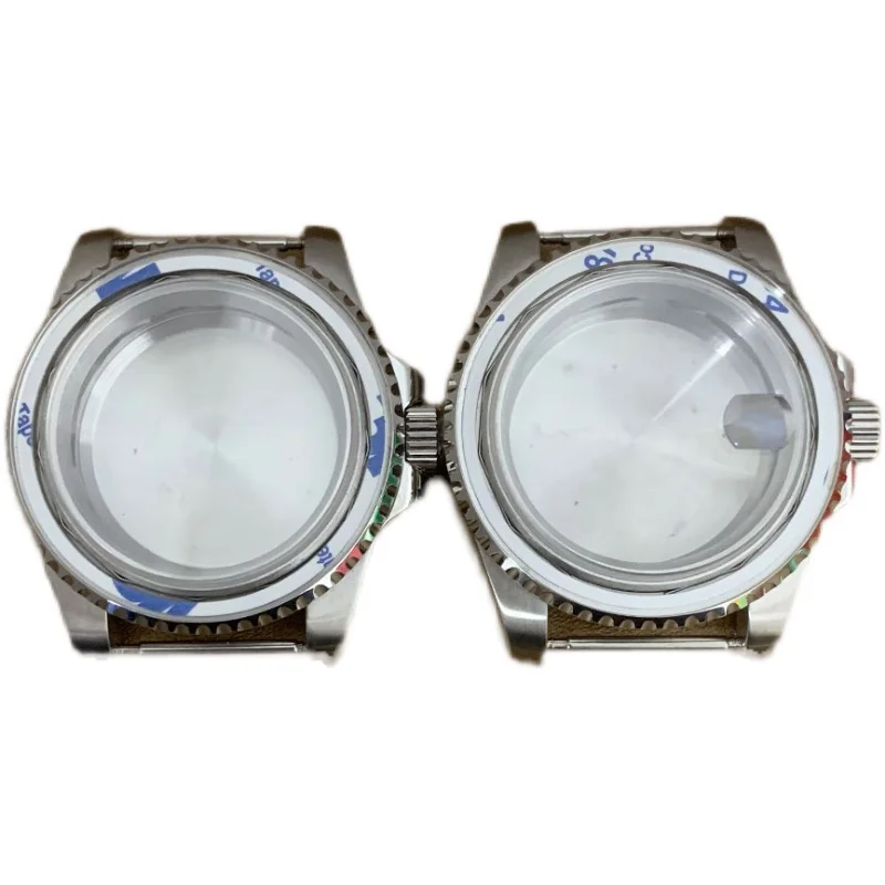 40mm Watch Case Stainless Steel Watch Accessory Sapphire Glass Fit NH35 NH36 Movement Men Watch Modification Part