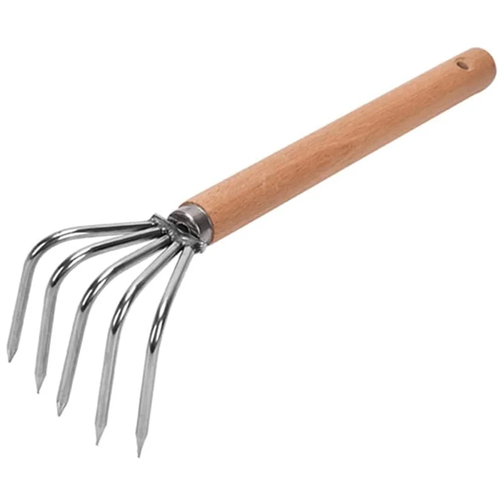 

Stainless Steel Beach Rake Shell Digging Tool Claw Oyster Spreading Soil Reliable