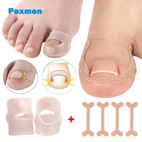 pexmen 6pcs gel ingrown toenail corrector sticker sleeves big toe nail healing care protector paronychia treatment pedicure tool