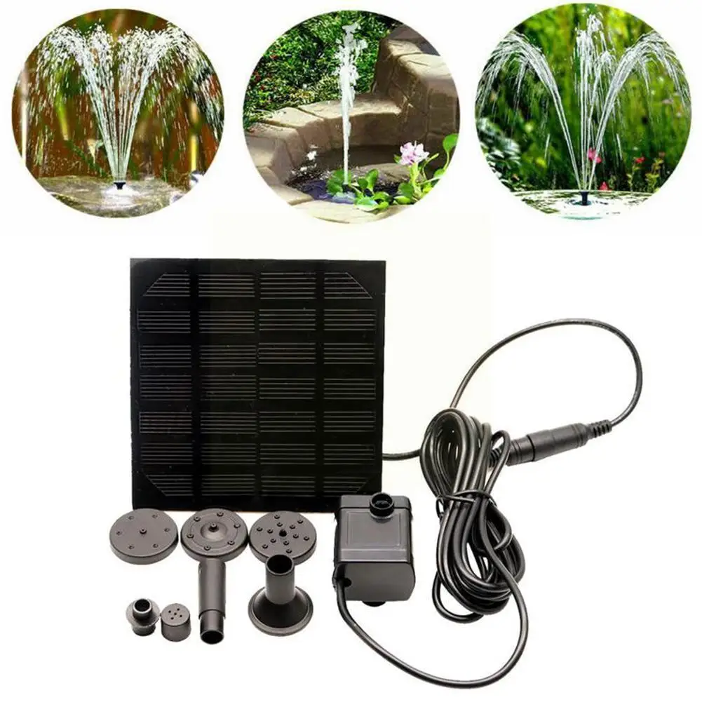 

Домашний фонтан на солнечной батарее, пруд, водопад, спринклер, садовый источник воды 1,2 Вт, декоративный распылитель H7l9