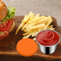 50ml dipping sauce cup good sealing easy to carry leakproof convenient anti rust dipping sauce portable reusable sauce container