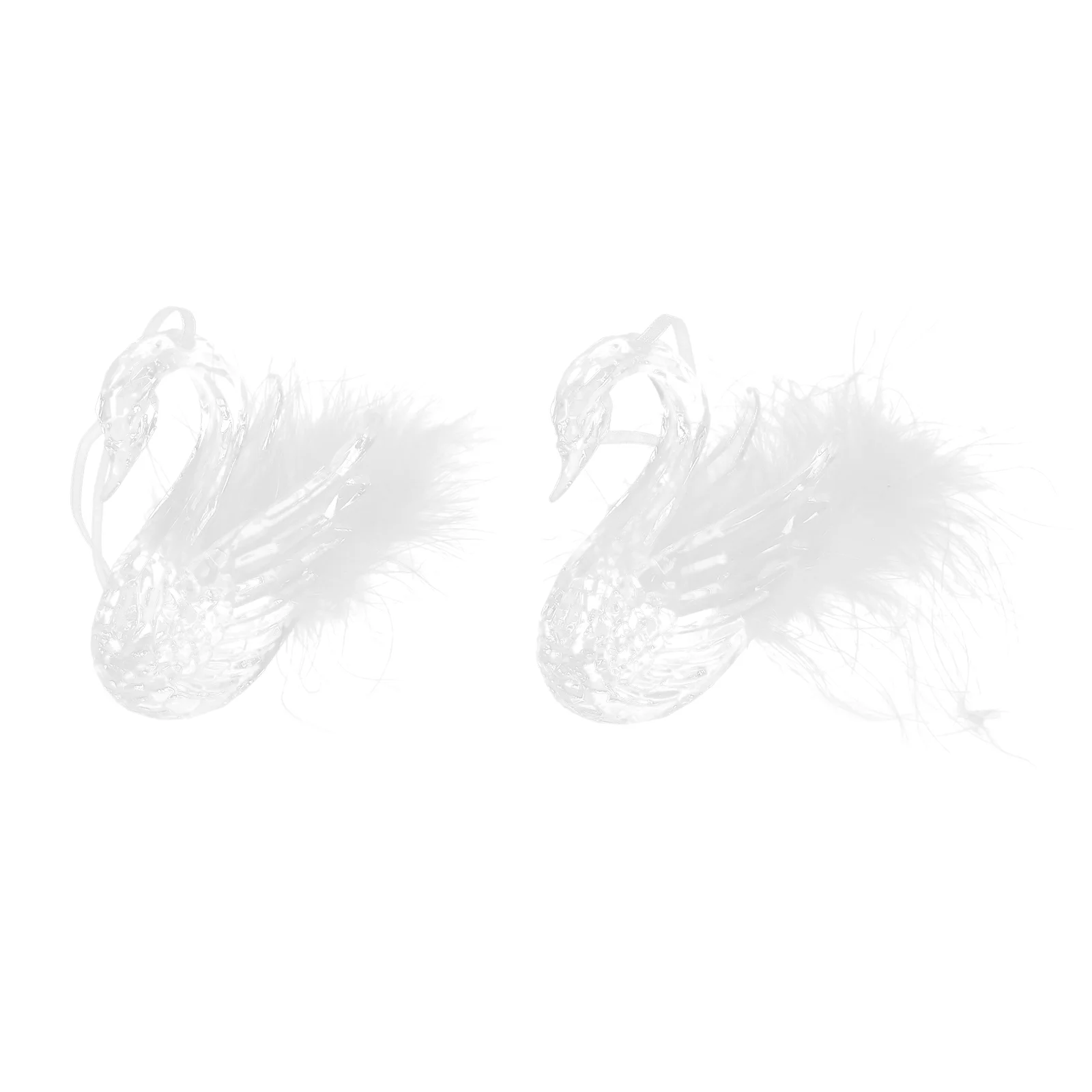 

Swan Christmas Ornaments Ornament Hanging Crystaldecoration Tree Clearwedding Holiday Acrylic Figurinesbird Swans Pendants