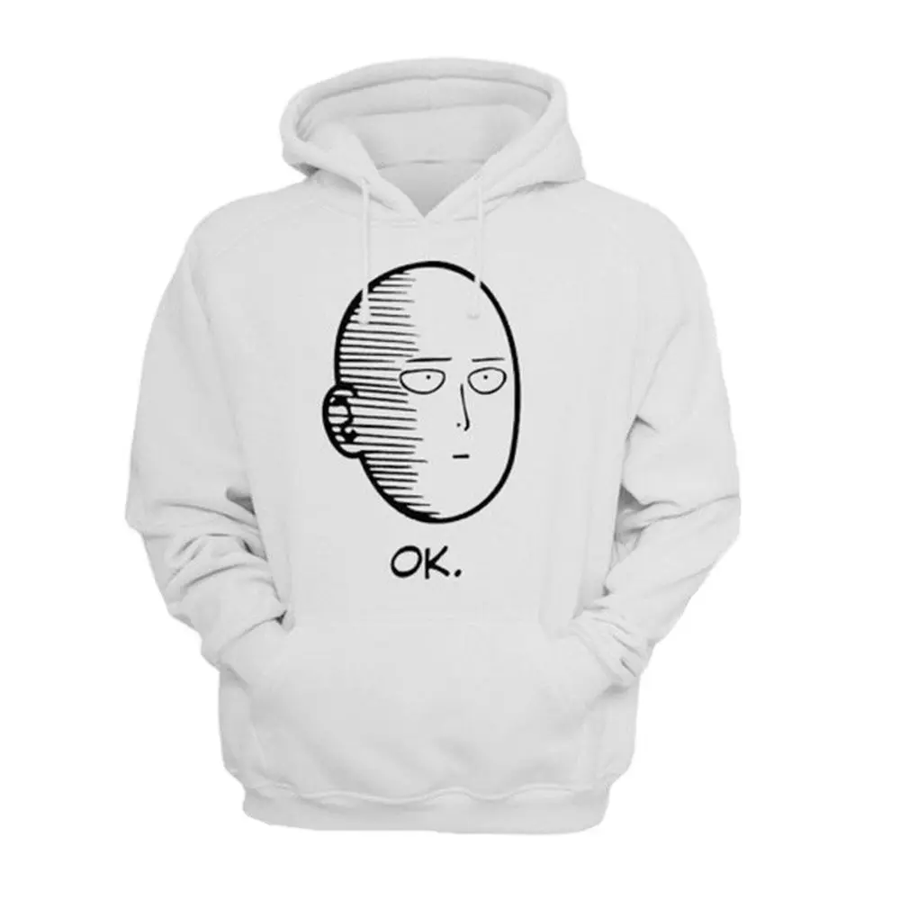 

Новая Осенняя модная толстовка с японским аниме принтом One Punch Man, свитер
