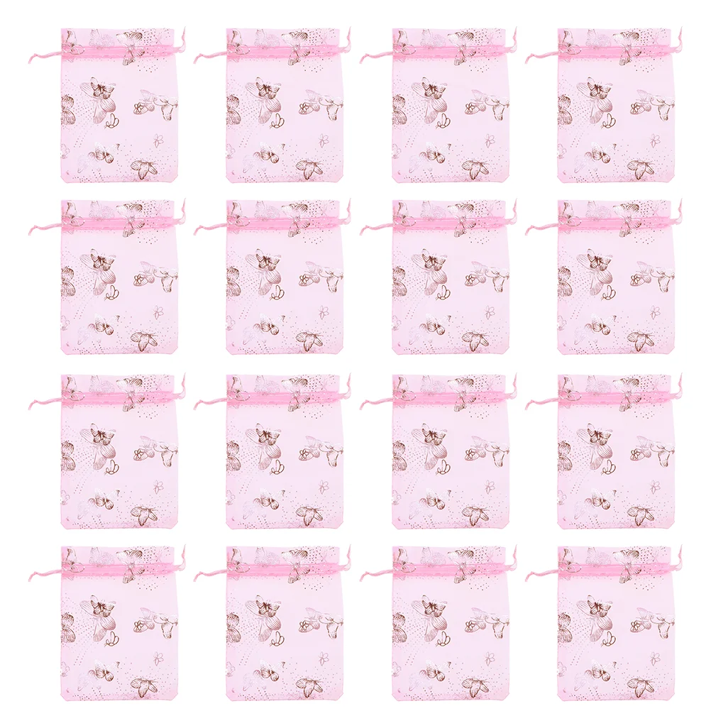 

100pcs Mesh Drawstring Pouch Gift Candy Bag Favor Bag for Wedding Party Festival