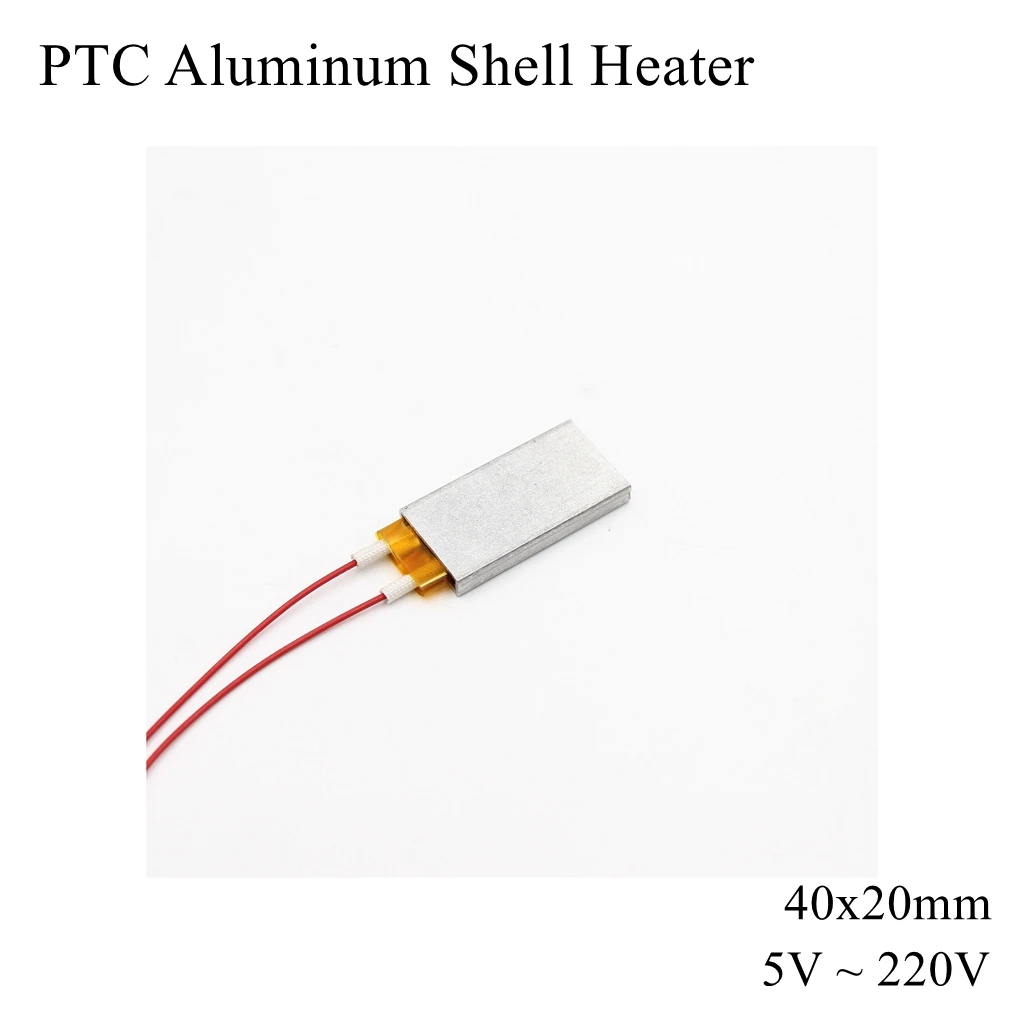 

40x20mm 12V 24V 110V 220V PTC Aluminum Shell Heater Constant Thermostat Thermistor Ceramic Air Heating Sensor Egg Incubator