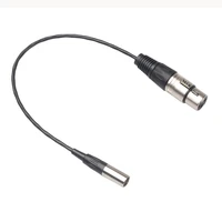 mini xlr 3 pin female to 3 pin video cable female for blackmagic pocket cinema 4k camera audio line