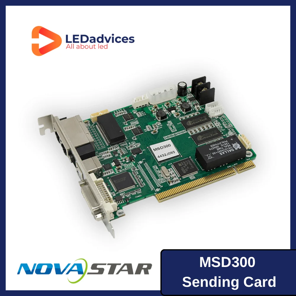 

Novastar MSD300 LED Screen Sending Card Full Color Type-B USB Port 1920×1200@60Hz Two Ethernet Outputs