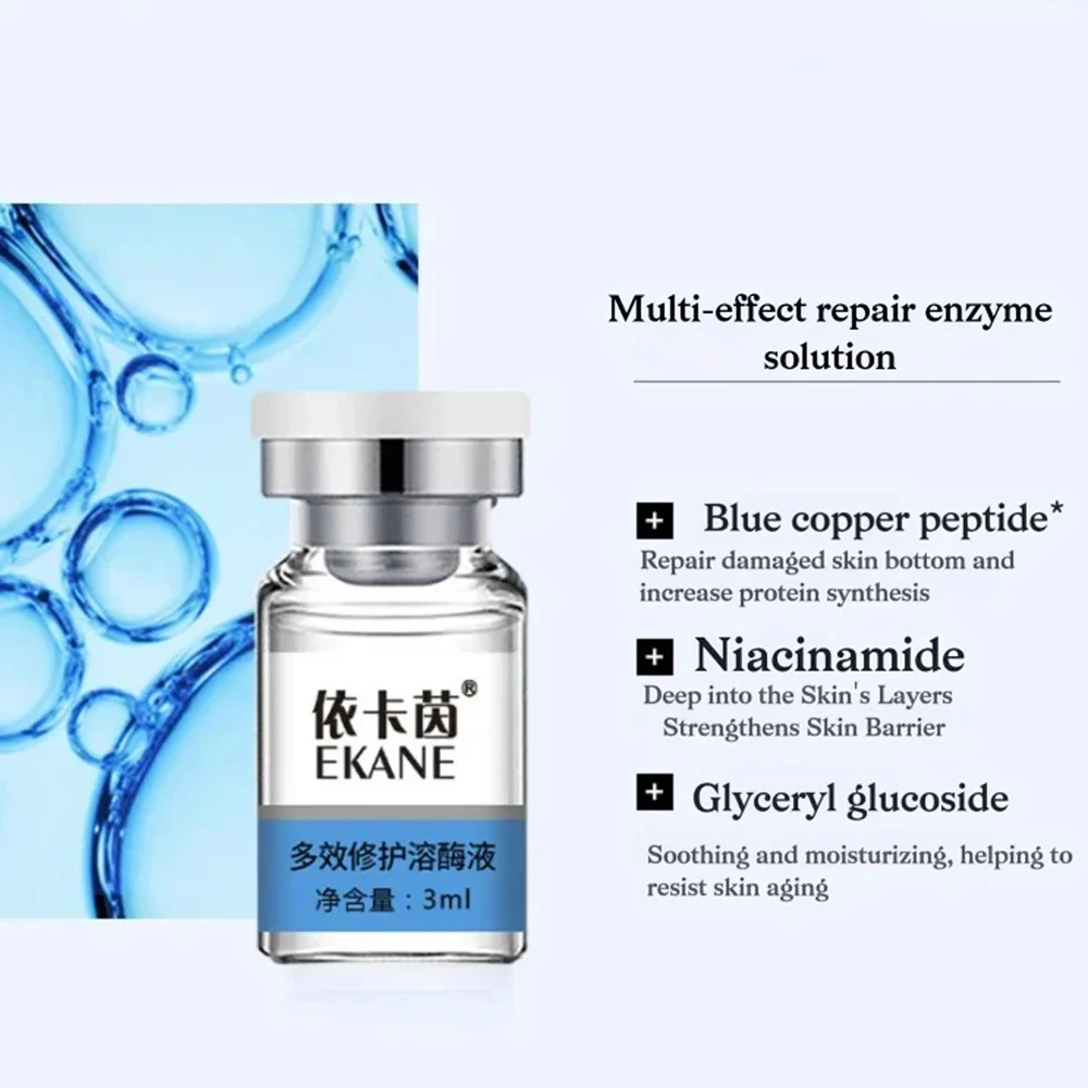 Фото Набор для ухода за кожей: 12 пар сывороток с пептидом GHK-Cu (синяя медь), лиофилизированный порошок для глубокого восстановления, осветления и увлажнения кожи №5