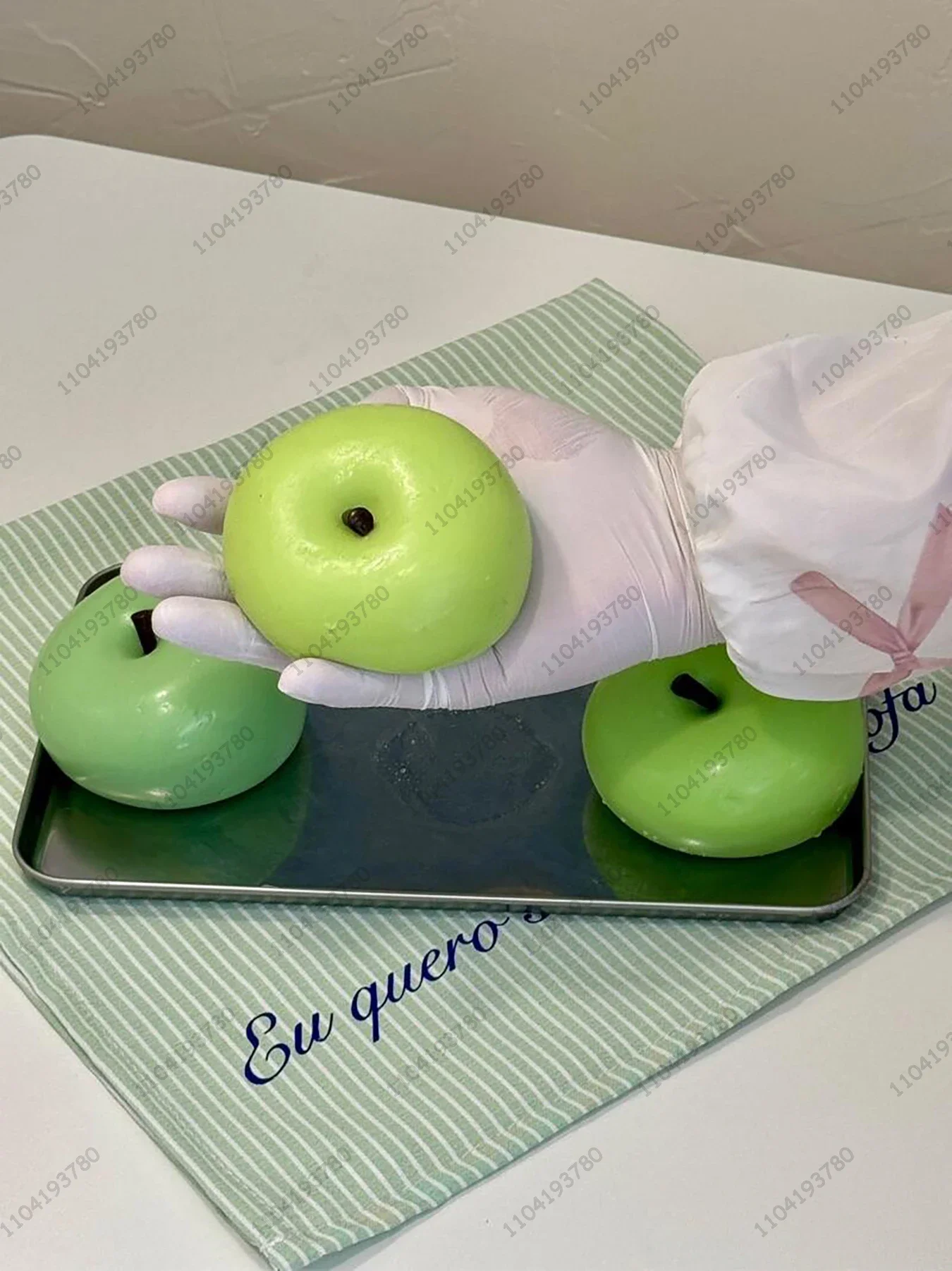 Big Green Appple Taba Squishy Silicone Fruit Apple Squeeze Toy Mushy Mochi Anti Stress Relieve Hand Relax Gift