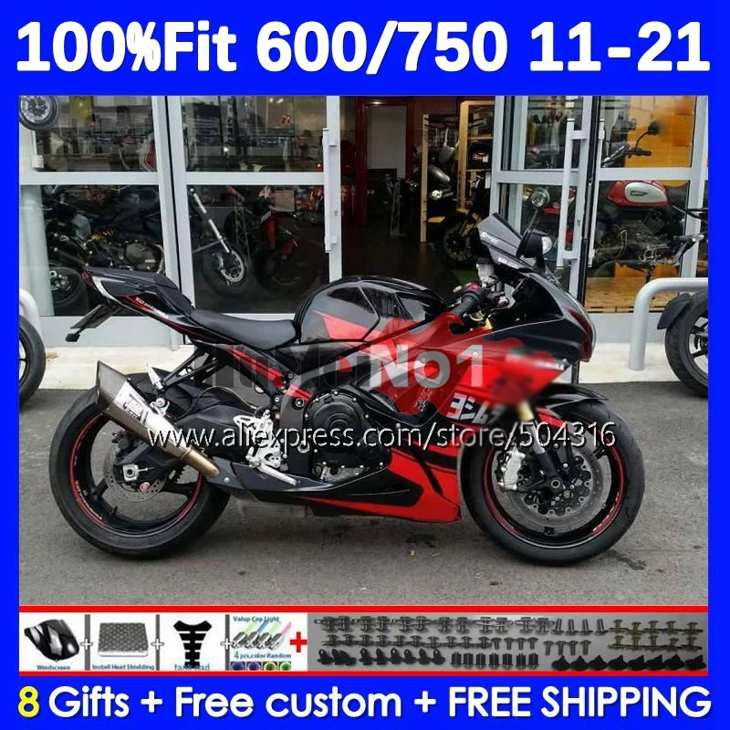 

Injection For GSXR 750 600 CC GSXR750 K11 18No.74 GSXR-750 GSXR600 11 12 13 14 15 16 17 2018 2019 2020 2021 Fairing red glossy