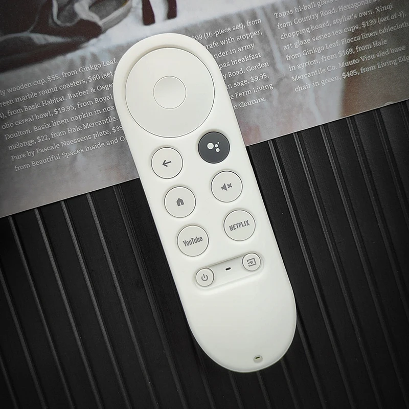 Мягкий силиконовый чехол для Google Chromecast 4K Snow 2020 с пультом дистанционного