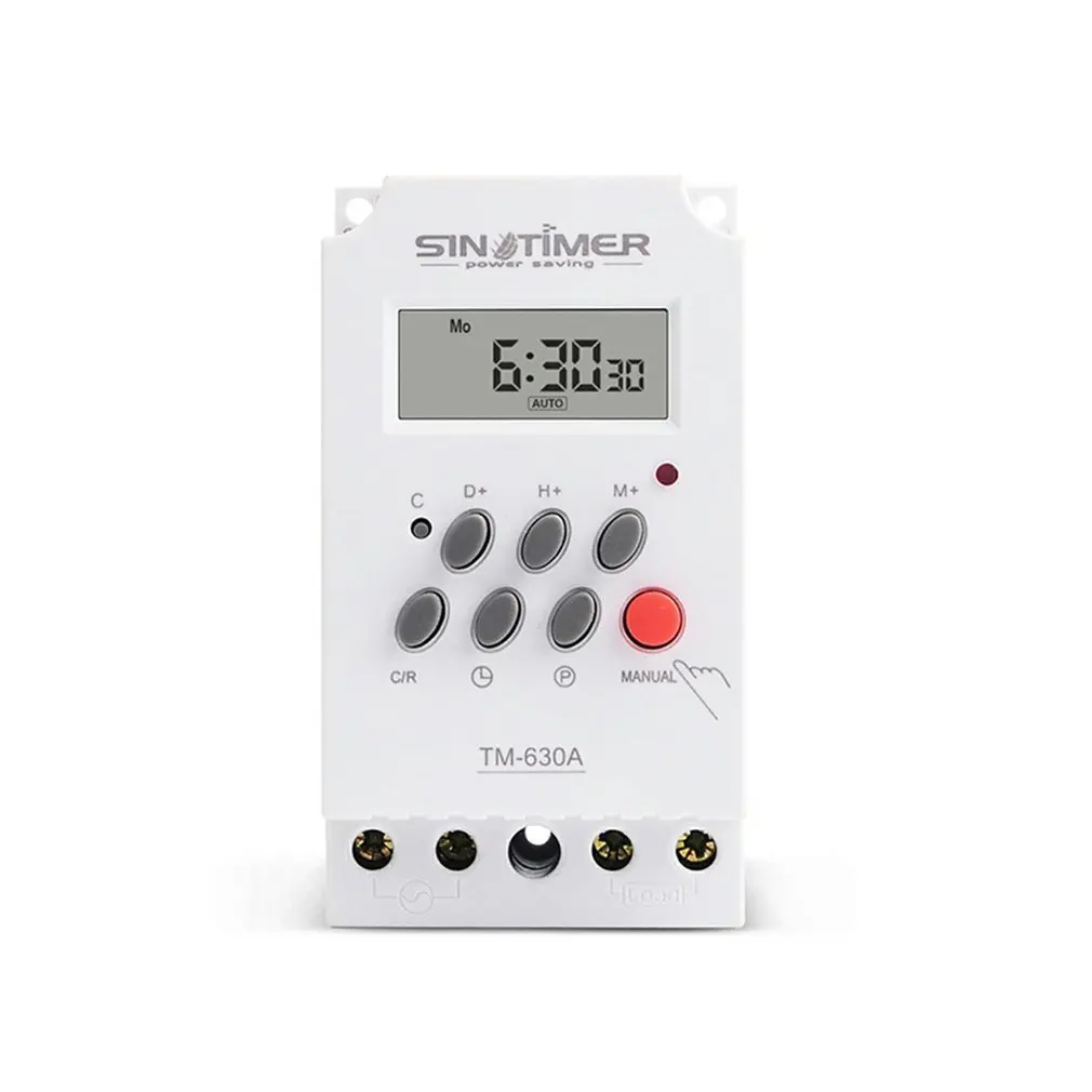 

LCD Digital Timer Switch 7 Days Programmable Sub-Control Time Controller Microcomputer Cycle Timing Switch TM630A
