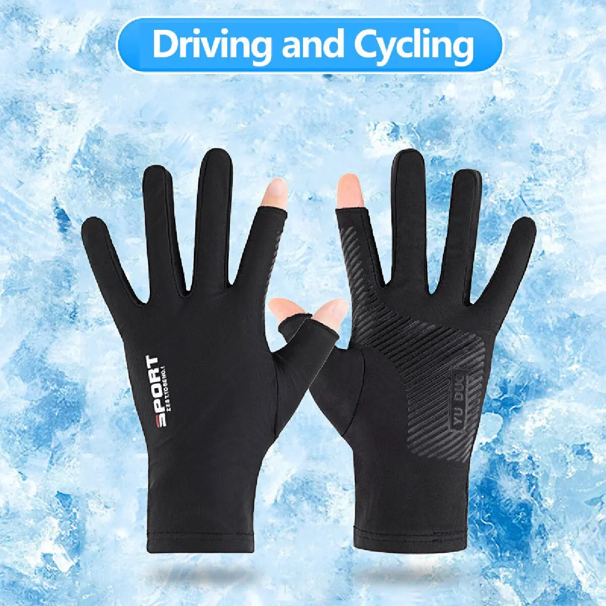 Летние Рыболовные Перчатки Унисекс Дышащие Нескользящие Наручные Из Полиэстера