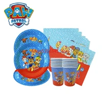 paw patrol party decoration set disposable tableware cup plate napkin tablecloths kid room cartoon theme decorate new year gift