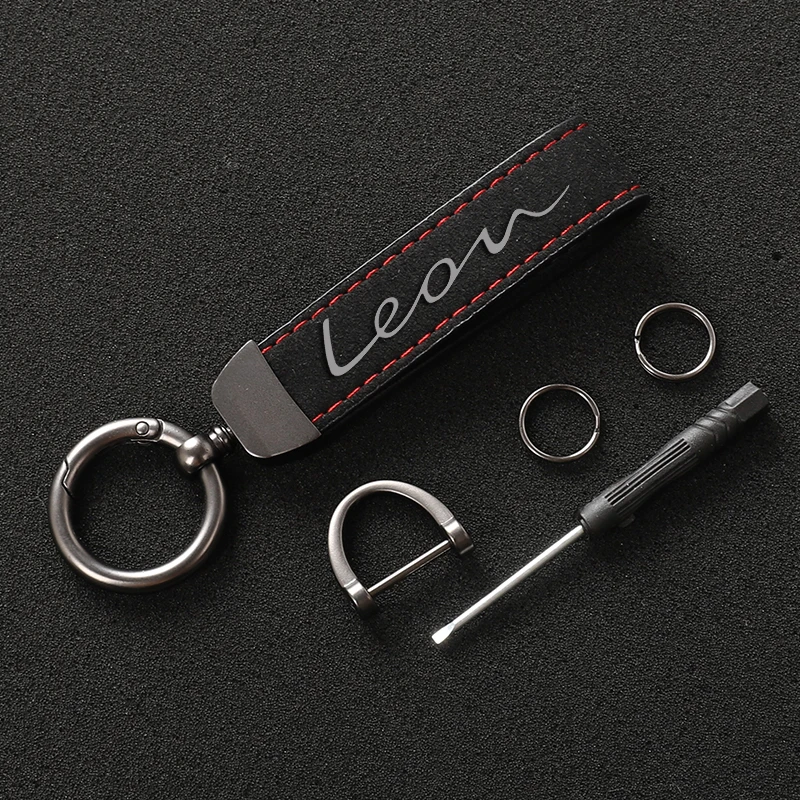 

For seat leon mk3 mk2 5f mk1 fr 1p 2 TARRAC Car Accessories Fashion High Quality Leather Keychain 4S custom gift Key Rings