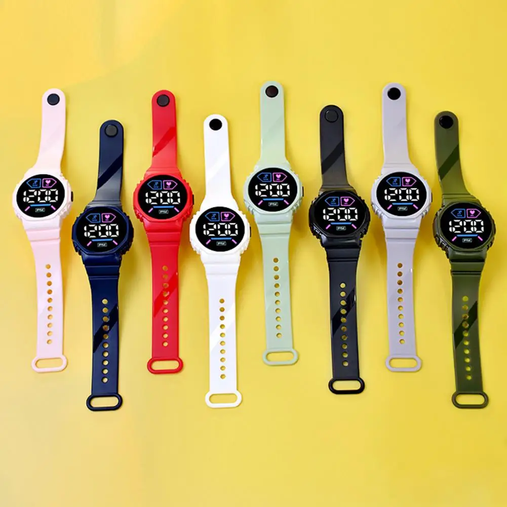 

Stylish Digital Watch Waterproof Precise Time Long Battery Life Round Dial Wrist Watch
