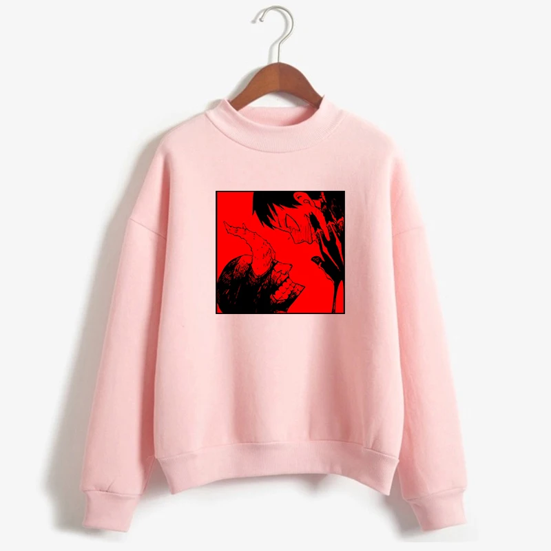 

Japan Fire Force Cartoon Printed Pullover Shinra Kusakabe Women Sweatshirt Akitaru Obi Iris Tamaki Kotatsu Tops Fashion Clothing