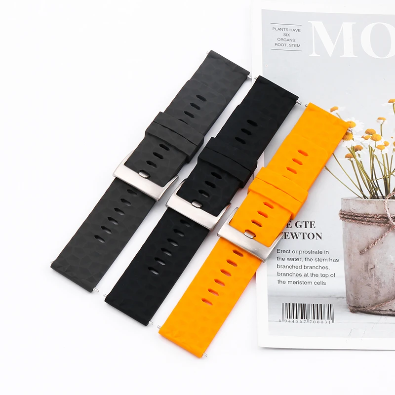 

24mm Men's Silicone watch Strap For Suunto 9 Baro 9 Spartan Suunto 7S Sports Waterproof watch band Accessories buckle Wristband
