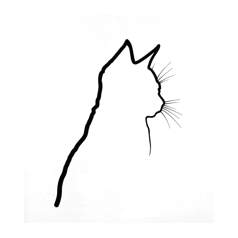 

Decal Shadow Cat Kitten Animal Pet Vinyl Car Sticker Black Silver for Renault Stickers12cm*8cm