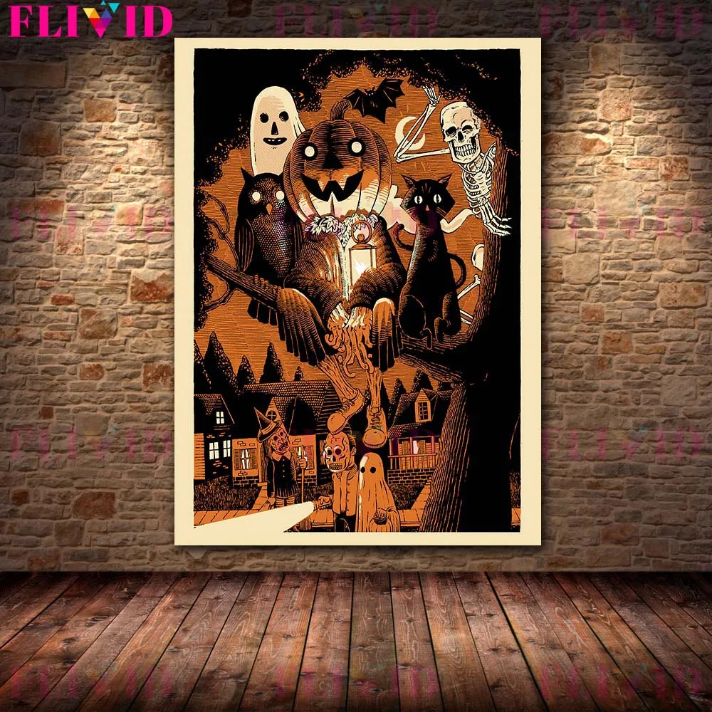 

Настенная картина "Страшный тыквенный монстр"