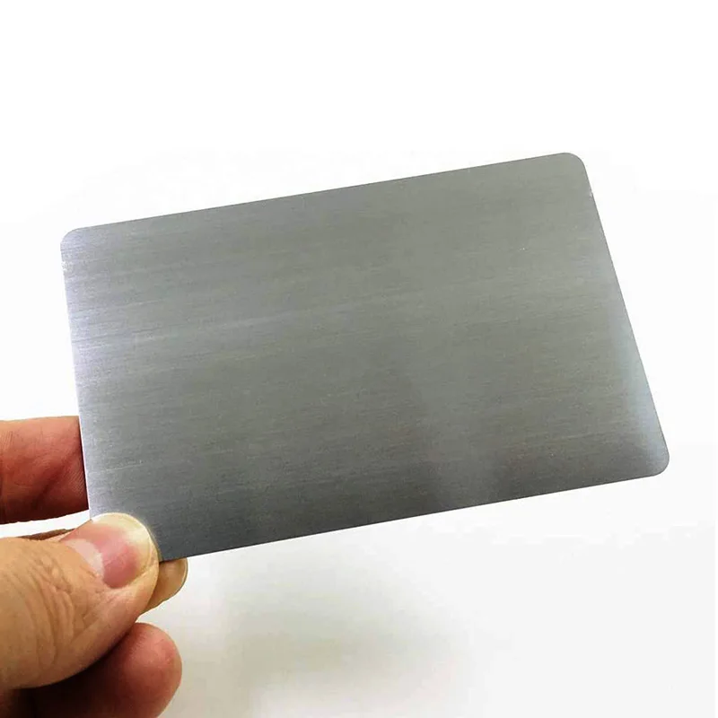 

Metal Business Card Stainless Steel Brushed Sublimation NFC Card Engraving 0.5mm Blank Metal Credit Card with Chip