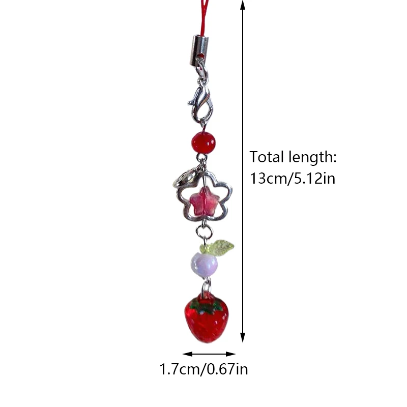Брелок для мобильного телефона с изображением клубники