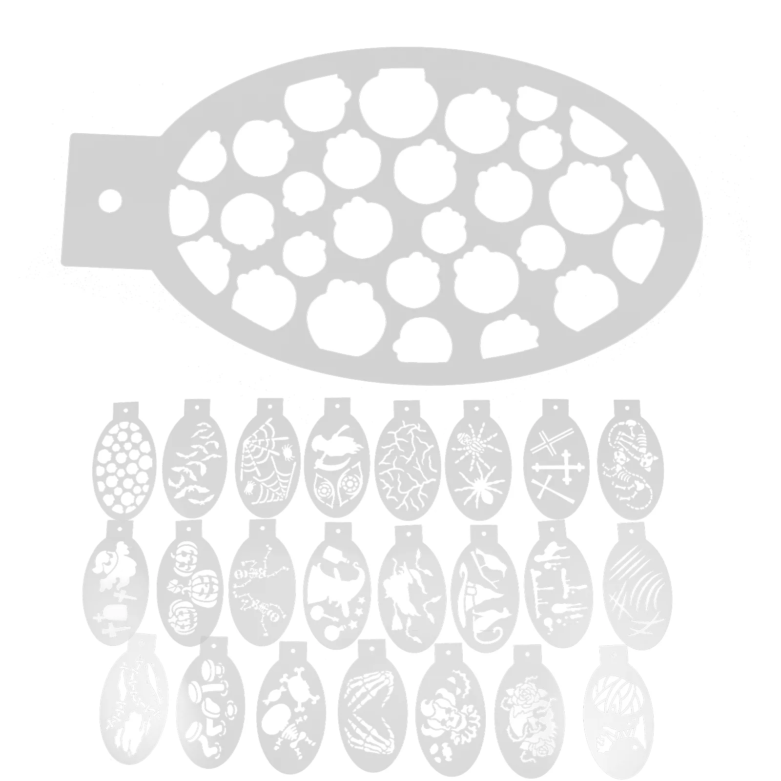 23-шт. краска для лица детский шаблон рисования на Хэллоуин верхнее пальто