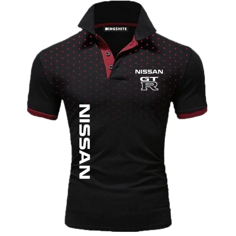 2022 High Quality 100% cotton POLO shirt Men's POLO shirt GTR logo print Summer Casual Men's Short Sleeve golf t-shirt