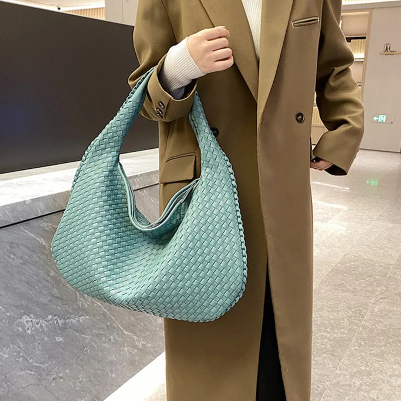 

Elegant Ladies Handbags Woven Shoulder Bags For Women Large Capacity Tote Bag Women's Versatile Bags Chic Commuter Shoulder Bags